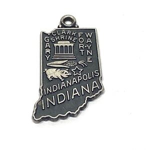 Sterling STG JMF Indiana Charm for  Bracelet Pendant Silver Vintage 2.78g